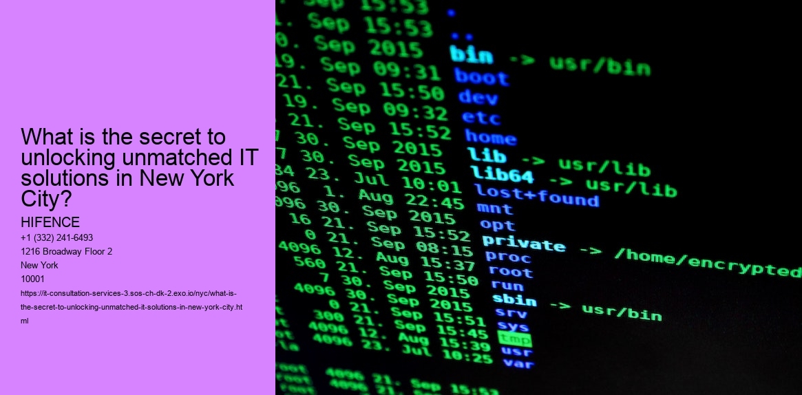 What is the secret to top-notch IT sustain in NYC?