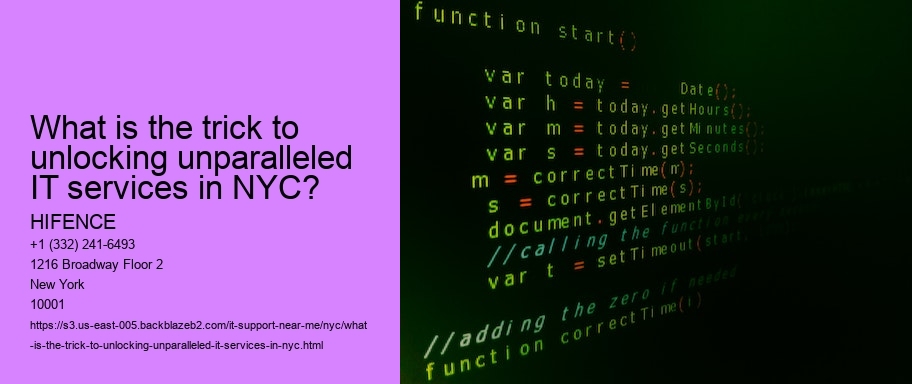 What is the trick to top-notch IT support in New York City?